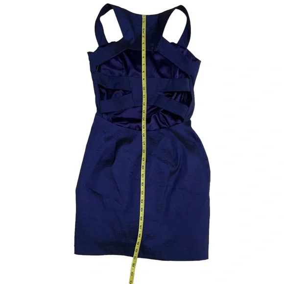 Jessica McClintock Iridescent Body-Con Mini Dress Purple Blue Cocktail F… - Picture 12 of 16